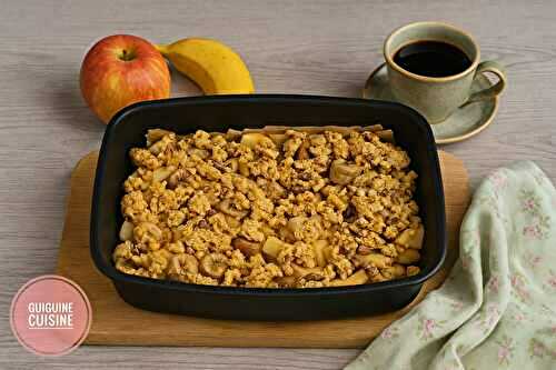 🍎 Crumble pommes – bananes, cannelle & chocolat