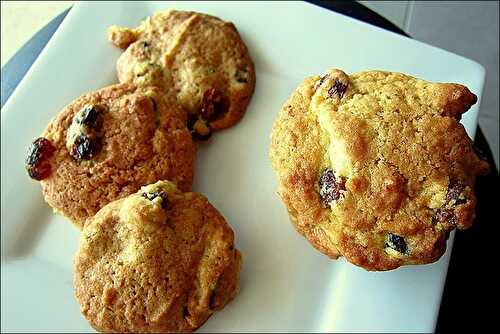 Cookies aux raisins et cranberries