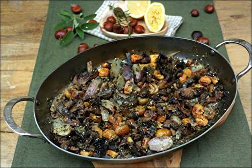 Champignons et châtaignes au zaatar de Yotam Ottolenghi