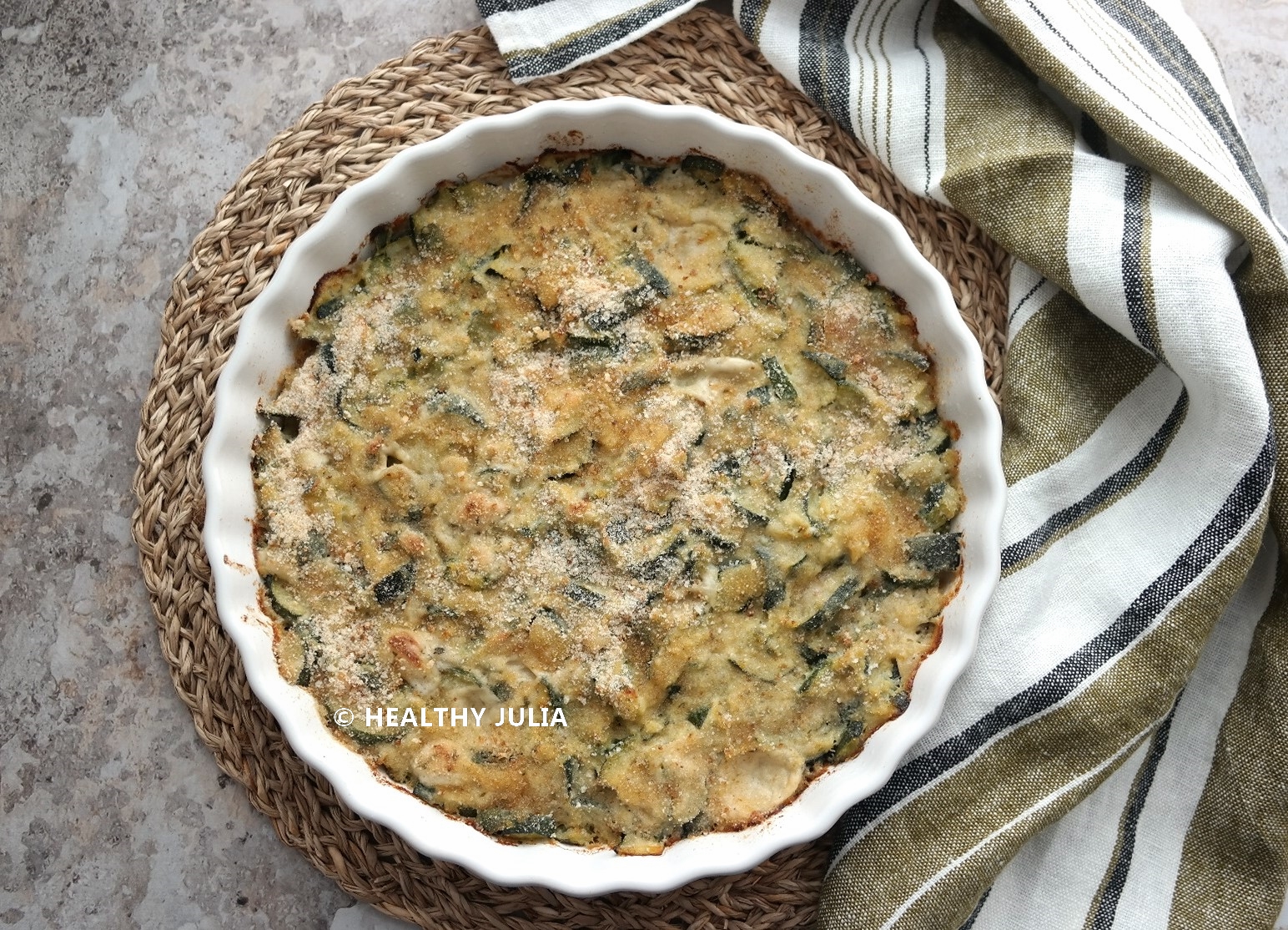 GRATIN DE COURGETTES AIL ET FINES HERBES #VEGAN