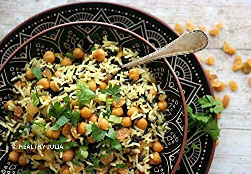 DUO DE RIZ AUX POIS CHICHES ET RAISINS SECS D'OTTOLENGHI #VEGAN