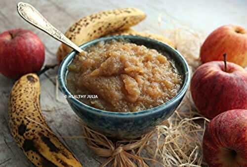 COMPOTE POMME-BANANE (SANS SUCRE AJOUTÉ) #VEGAN