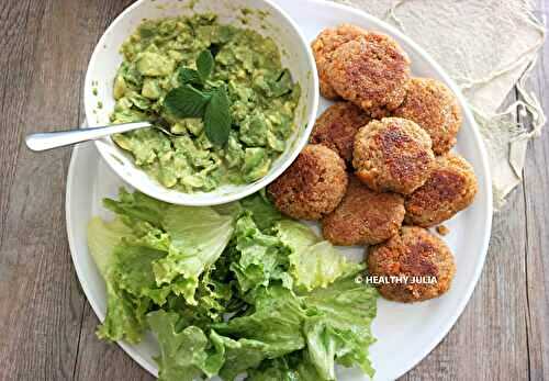 CROQUETTES DE QUINOA AUX CAROTTES, PURÉE D'AVOCAT #VEGAN