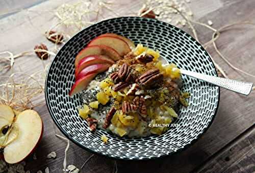 PORRIDGE D’AUTOMNE POMME-CANNELLE #VEGAN