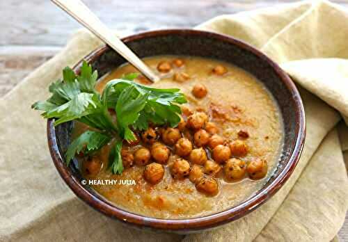 VELOUTÉ FAÇON COUSCOUS ET POIS CHICHES RÔTIS #VEGAN