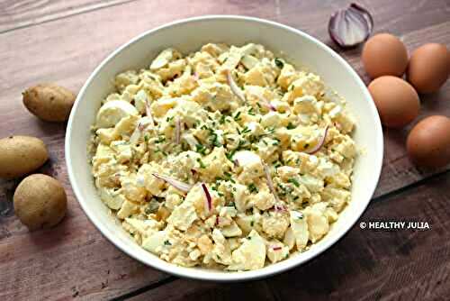 SALADE LÉGÈRE ET PROTÉINÉE DE POMMES DE TERRE ET ŒUFS DURS