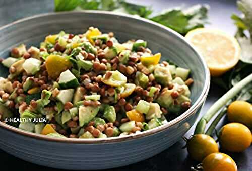 SALADE DE LENTILLES AU VERT #VEGAN