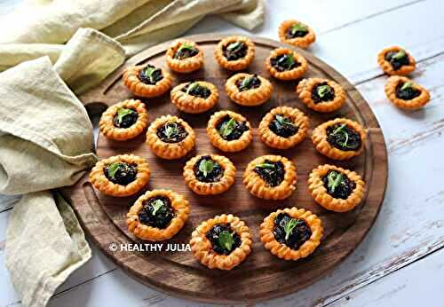 MINI-TARTES AUX OLIVES NOIRES GOÛT CHORIZO #VEGAN