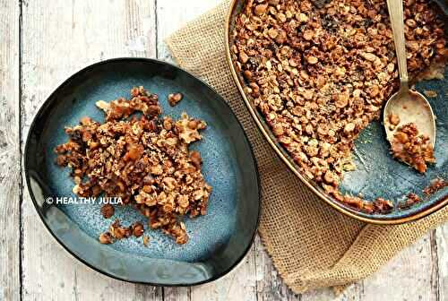 CRUMBLE PROTÉINÉ BANANE ET CHOCOLAT #VEGAN