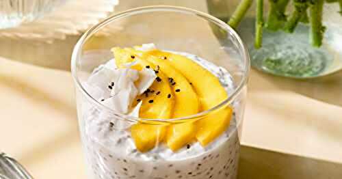 Le pudding de chia vegan au yaourt de coco et mangue !