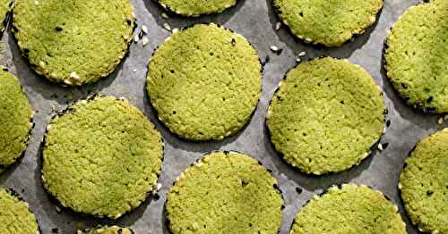 Les sablés au matcha et graines de sésame