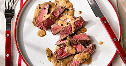 Le classique steak au poivre (sauce crémeuse au cognac)