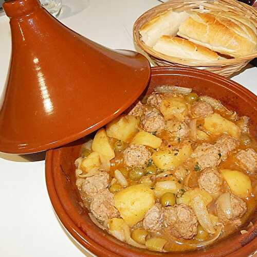 TAJINE Kefta, pommes de terre & olives