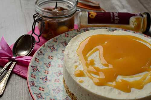 Cheesecake fromage blanc coulis de mirabelles  - sans cuisson Jours Heureux