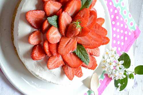 Cheesecake sans cuisson aux fraises