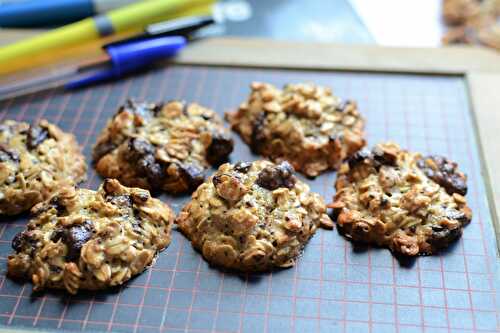 Cookies aux flocons d'avoine beurre de cacahouète et chocolat sans gluten