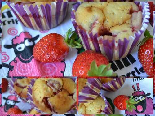 Muffins fraises amandes