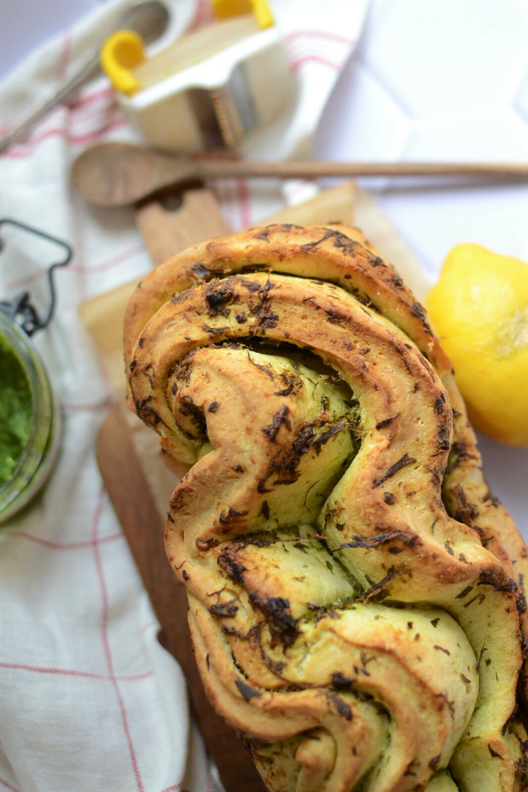 Brioche au pesto d'ail des ours