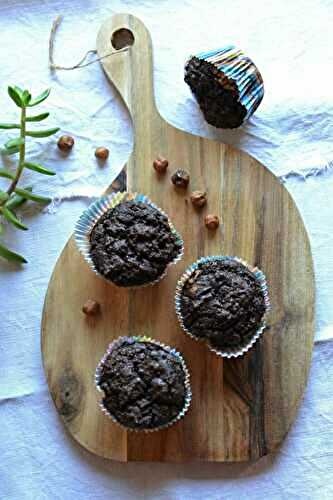 Muffins chocolat noisette #sans oeuf #sans beurre