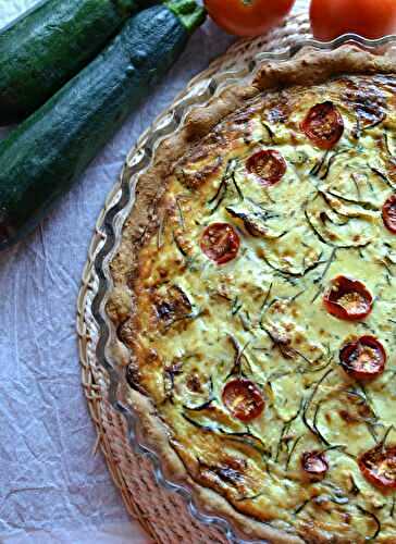 Tarte à la brousse de brebis courgettes et tomates cerises #végétarien