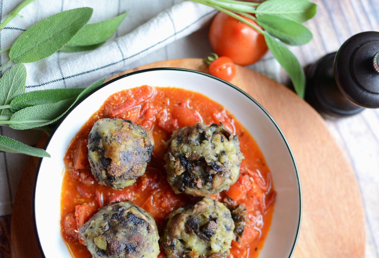 Boulettes pommes de terre champignons #veg