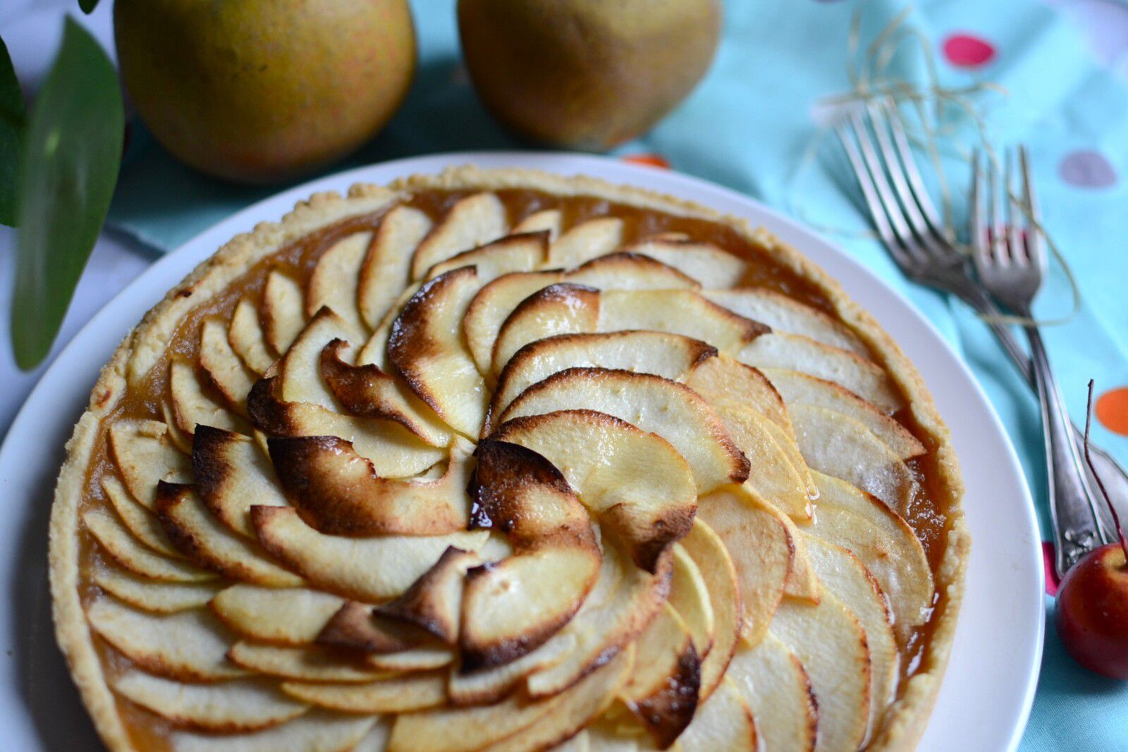 Tarte à la compote et pommes #sans oeuf