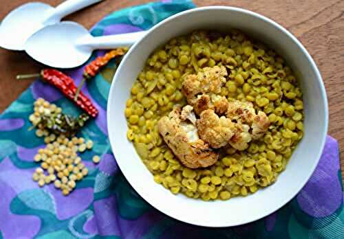 Chana dal et chou fleur rôti #végétarien 