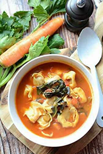 Soupe de tortellini #recette rapide