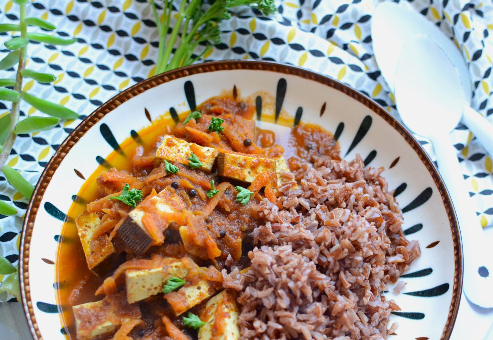 Curry de tofu fumé #vég