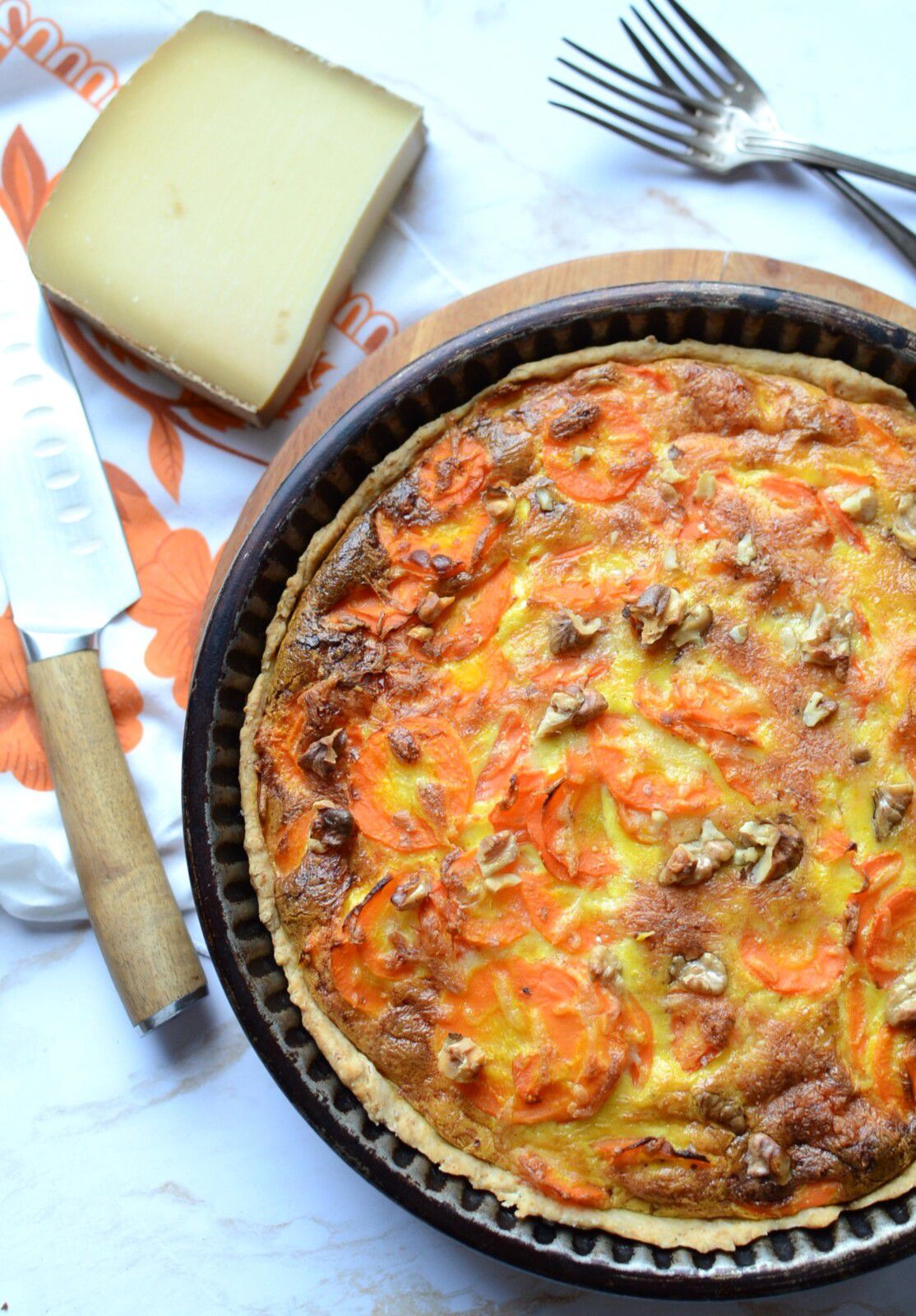 Tarte carottes et fromage #végétarien