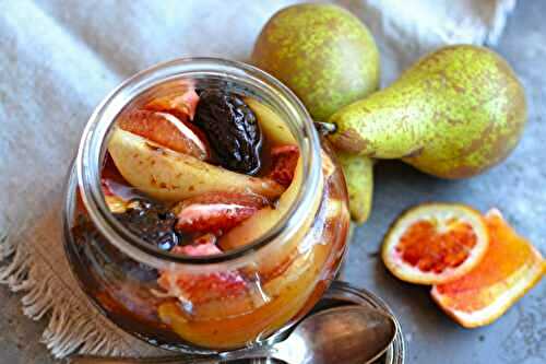 Salade de pruneaux poires et orange