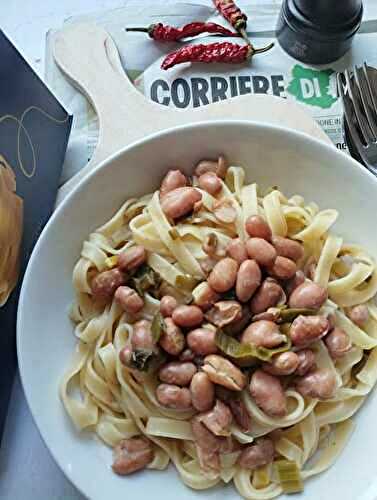  Tagliatelle et haricots borlotti #vég