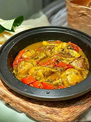 Tajine de poulet aux poivrons rouges