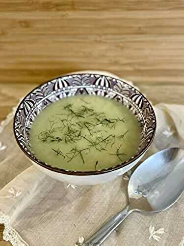 Soupe de chayotte aux fanes de fenouil