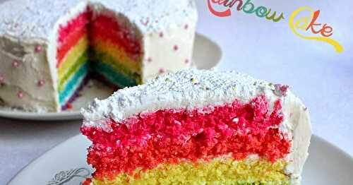 Recette du rainbow cake (ou gâteau arc-en-ciel)