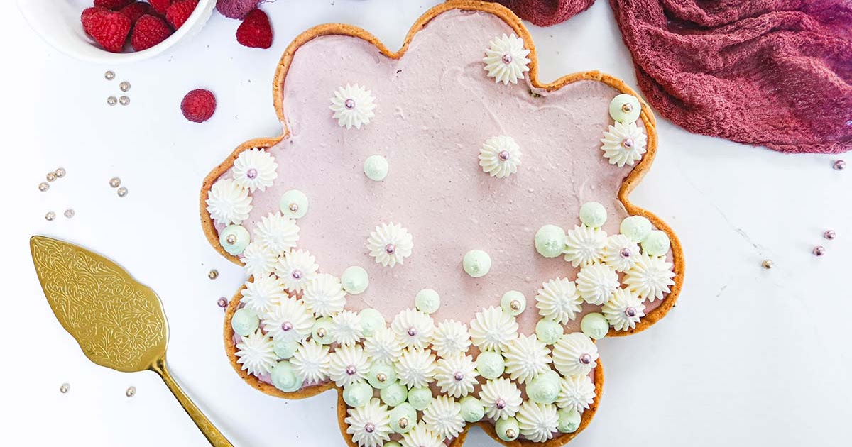 Tarte framboise pistache pour la fête des mères