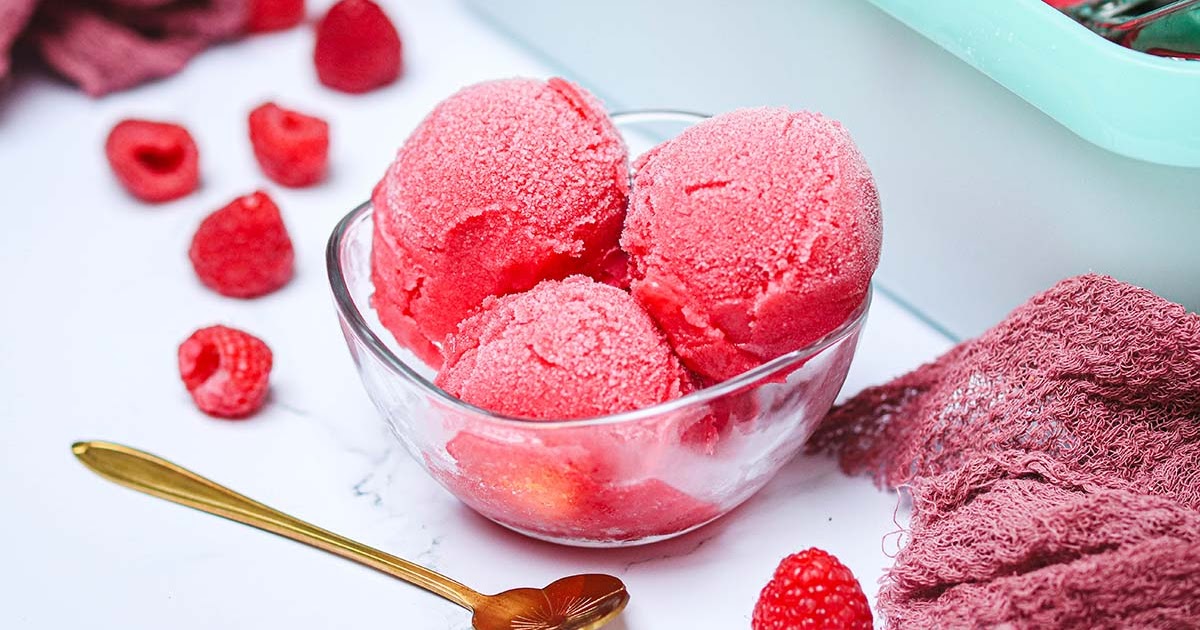 Recette du sorbet framboise maison