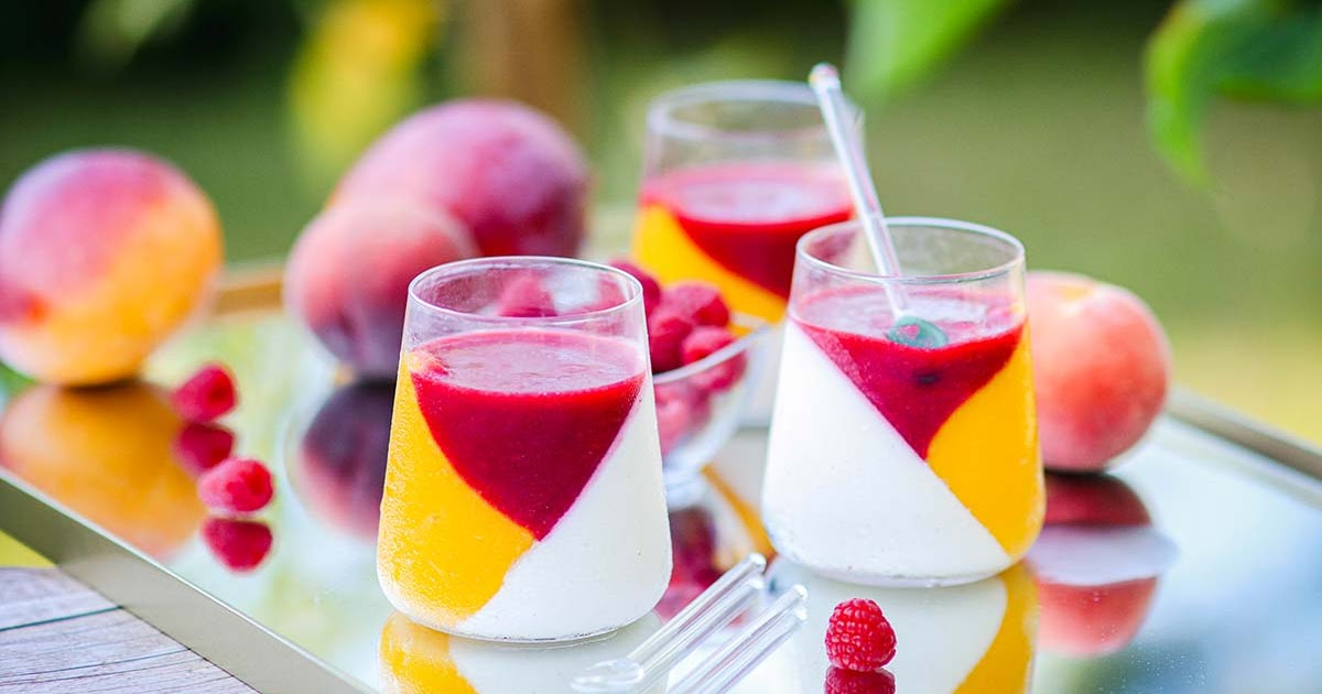 Panna cotta mangue framboise