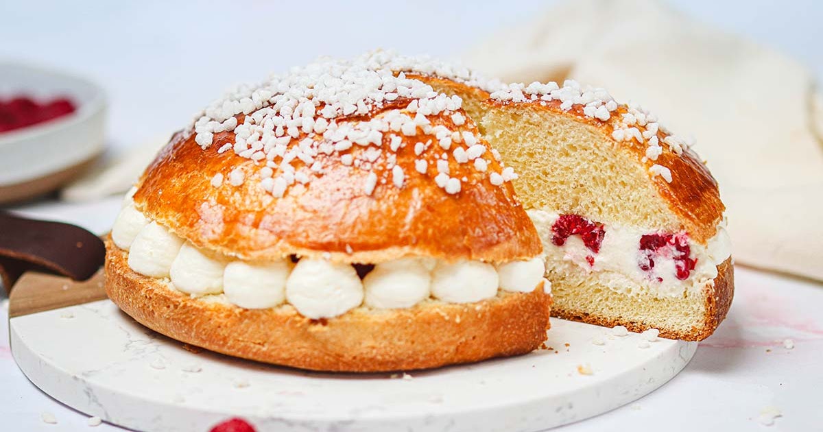 Tarte tropézienne aux framboises facile