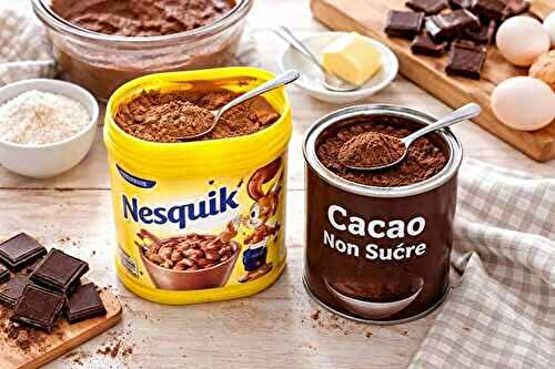 Remplacer le cacao en poudre non sucré par du cacao de petit-déjeuner