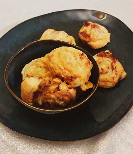 Escargots feuilletés raclette/jambon cru