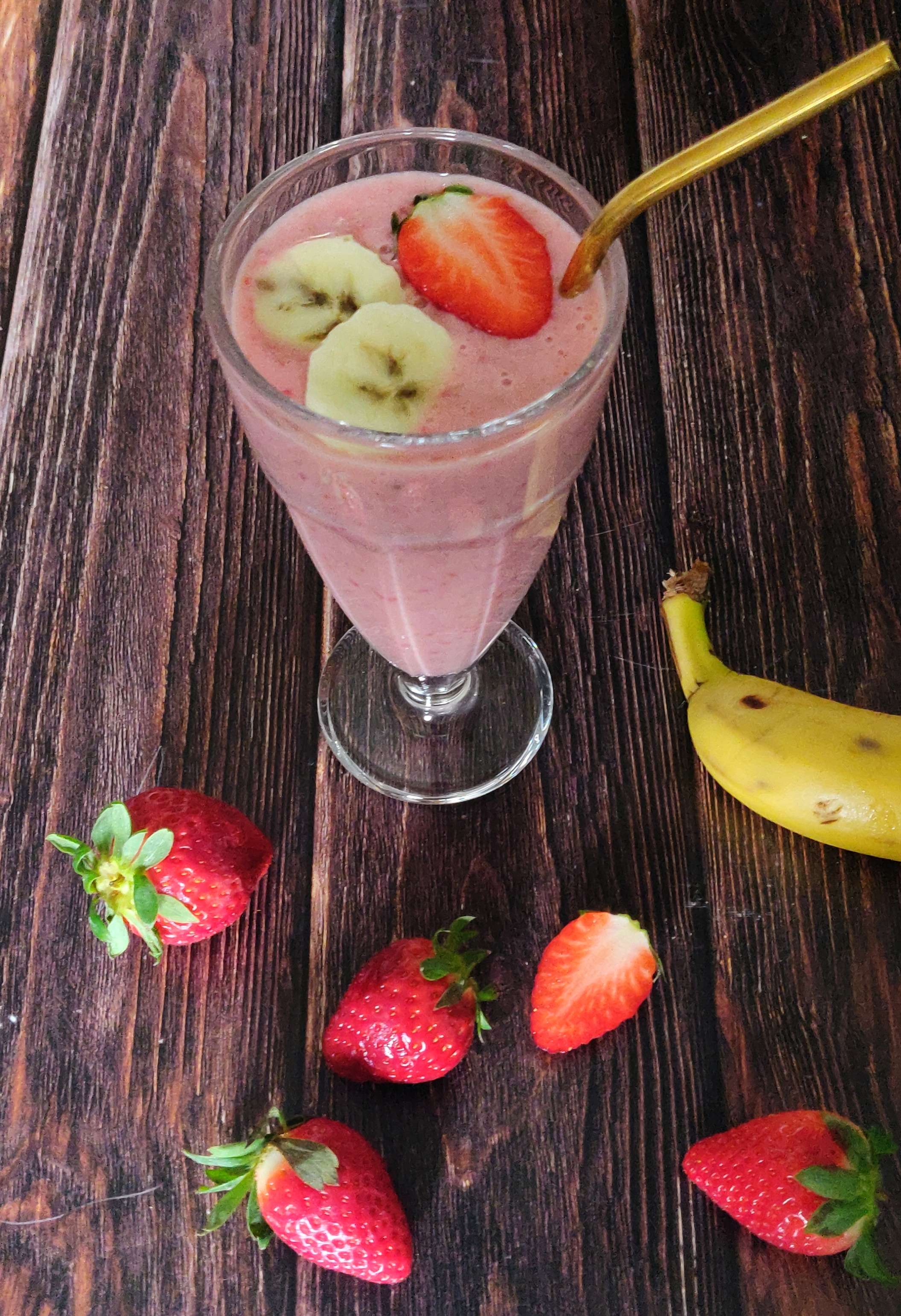 Smoothie banane fraise