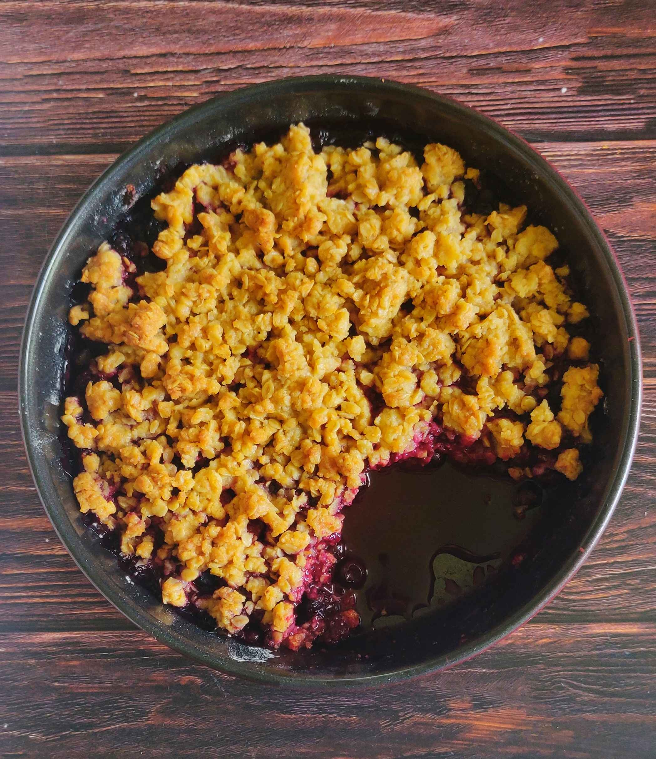 Crumble aux fruits rouges