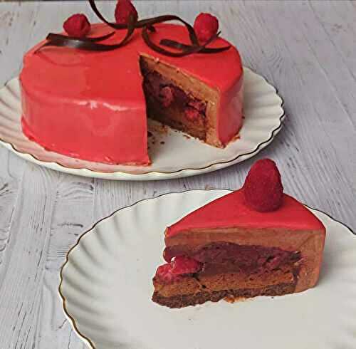 Entremets framboise chocolat