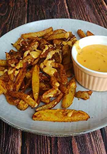 Frites épicées au four et leur sauce épicée au fromage façon queso