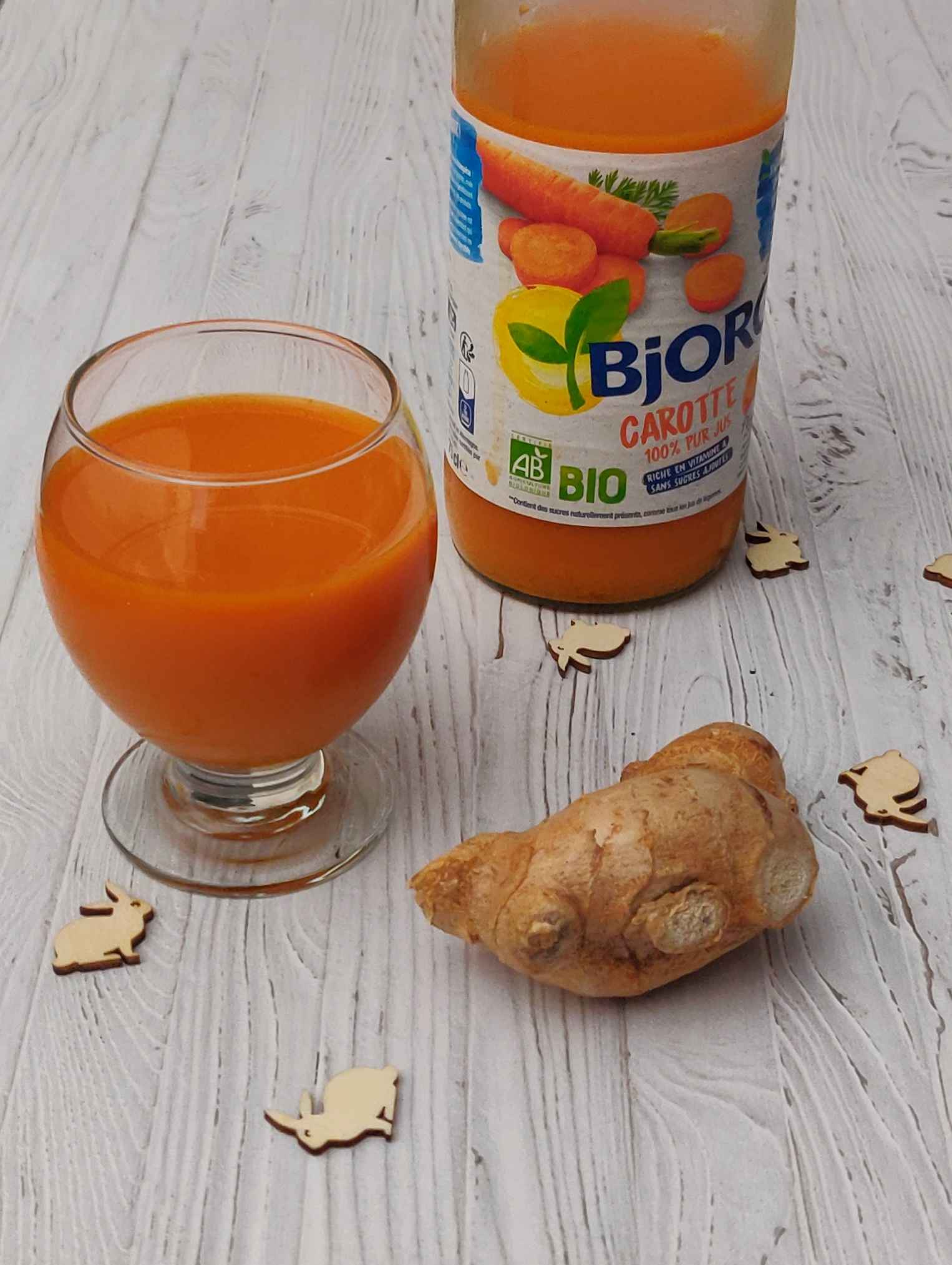 Jus de carotte au gingembre