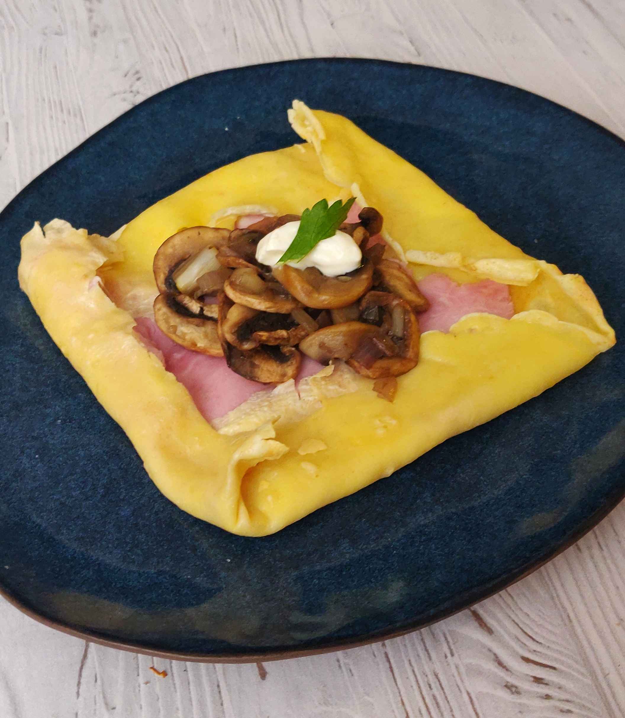 Crêpes jambon champignons