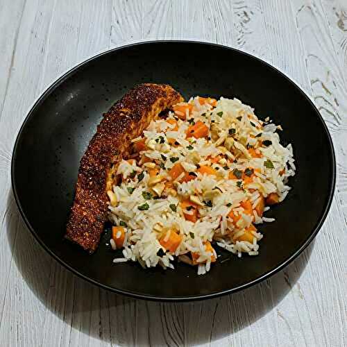 Saumon moutarde à l’ancienne et miel