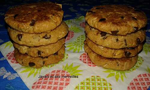 Cookies aux pépites de chocolat et aux amandes effilées (sans oeufs)