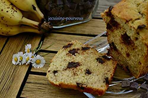 Banana bread sans gluten aux pépites de chocolat